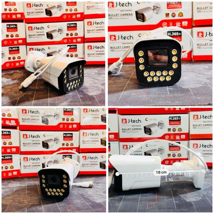 J-TECH 3080 5MP 15 LED SONY LENS DAHİLİ Sesli Gece Renkli Warm Light 1080P AHD Güvenlik Kamera