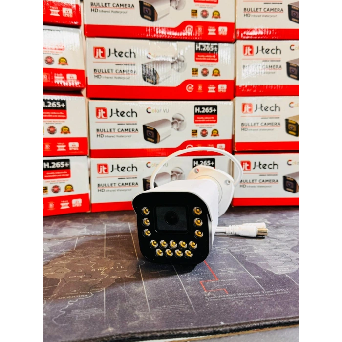 J-TECH 3080 5MP 15 LED SONY LENS DAHİLİ Sesli Gece Renkli Warm Light 1080P AHD Güvenlik Kamera