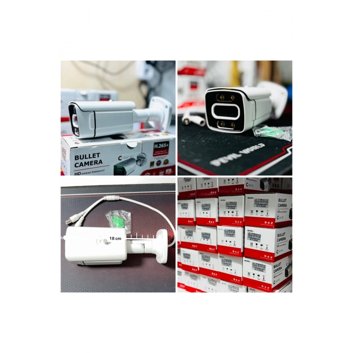 J-TECH 7040 Metal 5MP SONY LENS Gece Renkli 4 Warm Light 1080P AHD Güvenlik Kamera