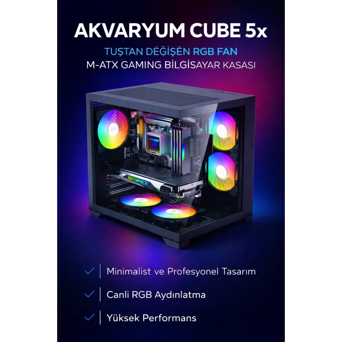 J-TECH Blood i5-3470 3.60GHz 16GB RAM 256GB SSD GDDR5 R7240 4GB 24 Curved Akvaryum Oyuncu Bilgisayarı