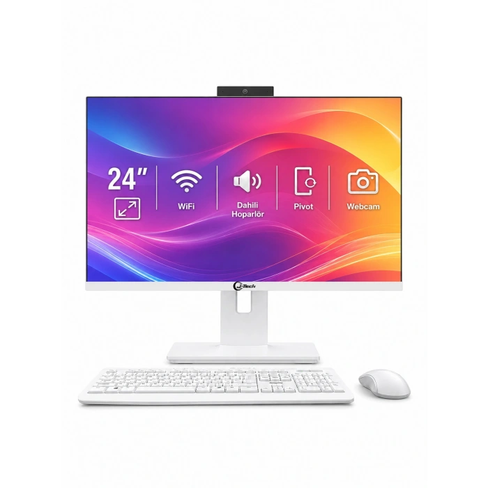 J-TECH Falcon i5 6500 16GB RAM 512GB SSD 24 Pivot - Webcam - WiFi All in One Bilgisayar