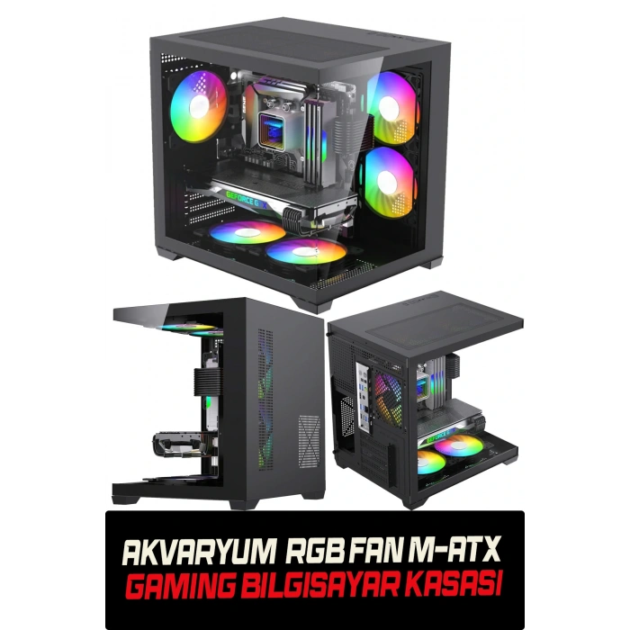 J-TECH G413 i5-3470 3.60GHz 16GB RAM 256GB SSD GDDR5 R7240 4GB 24 Curved Akvaryum Oyuncu Bilgisayarı