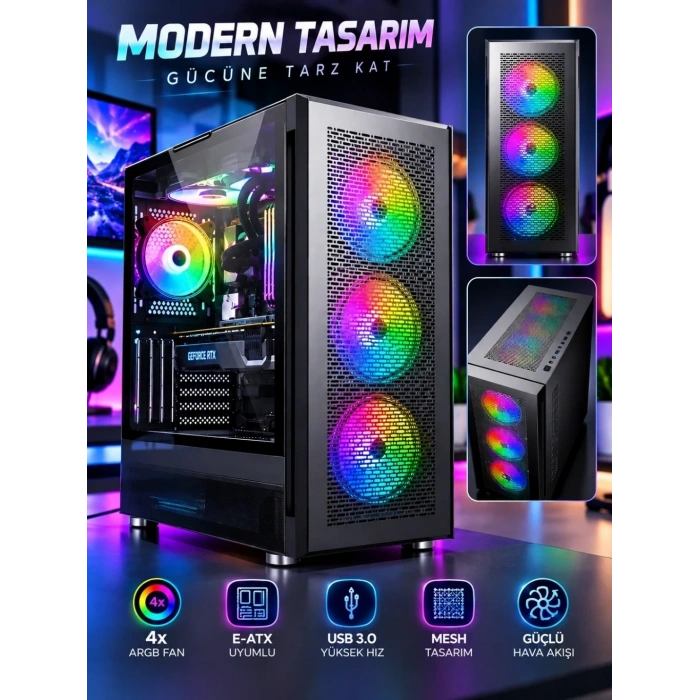J-TECH Horizon i5 6500 3.30GHz 16GB RAM 256GB SSD Masaüstü Bilgisayar