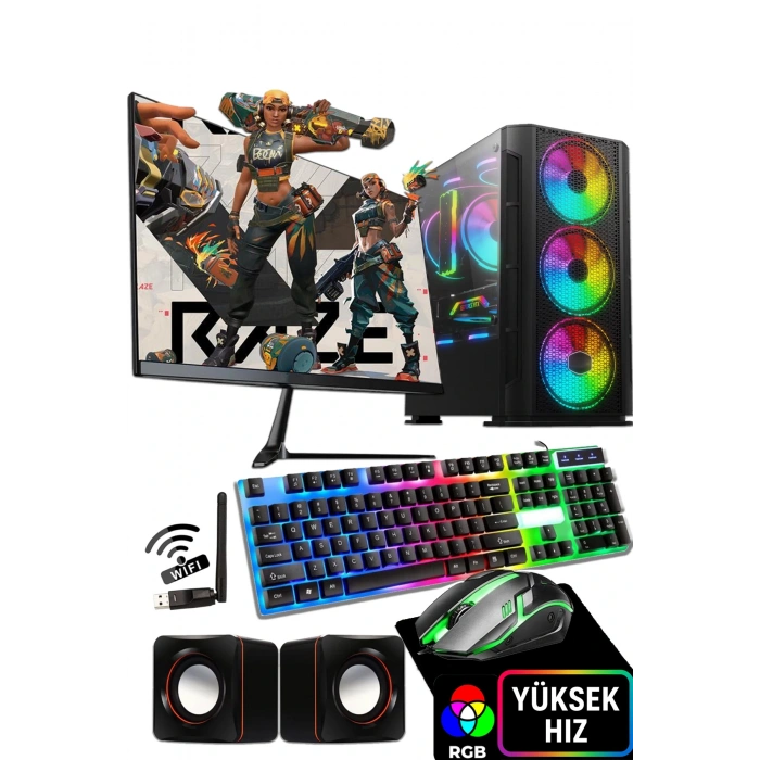 J-TECH InnoVare i5 3470 16GB RAM 256GB SSD 19 inç FHD Monitör Wi-Fi Masaüstü Bilgisayar