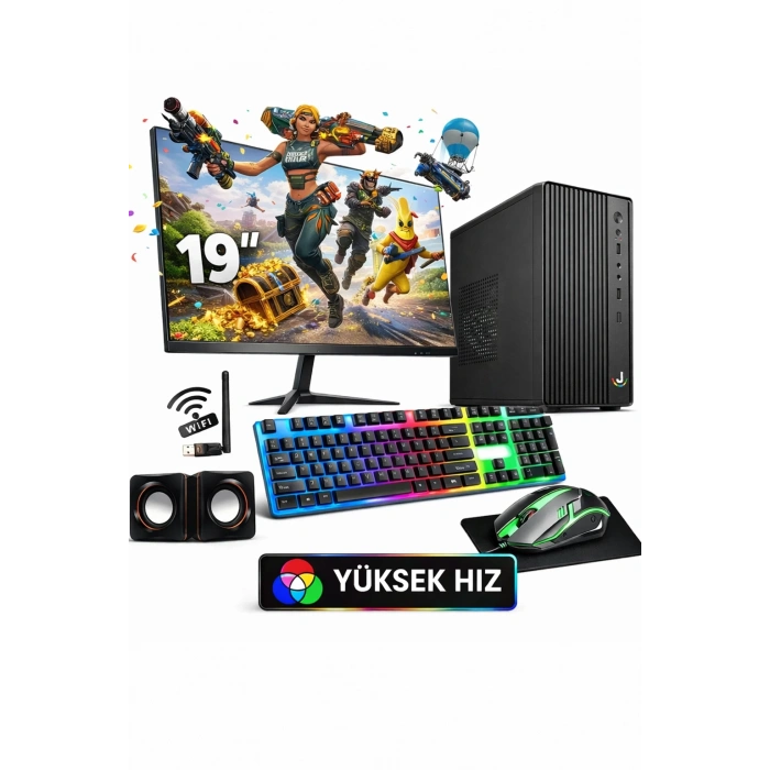 J-TECH InnoVare i5 3470 16GB RAM 256GB SSD 19 inç FHD Monitör Wi-Fi Masaüstü Bilgisayar