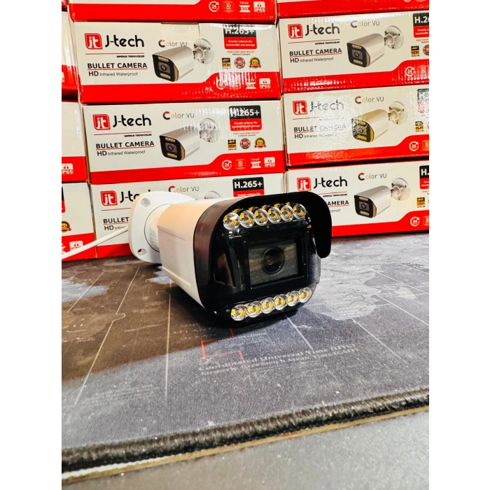 J-TECH JT-9070 5MP SESLİ IP Bullet 12 LED PoE 3.6MM Network Kamera Gece-Gündüz Renkli Görüntü