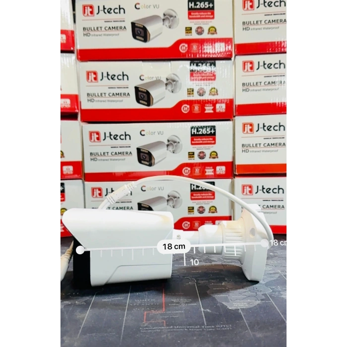 J-TECH JT-9090 5MP SESLİ IP Bullet 15 LED PoE 3.6MM Network Kamera Gece-Gündüz Renkli Görüntü