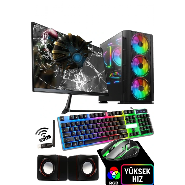 J-TECH Newest i5-3470 8GB 256GB SSD 19” Masaüstü Bilgisayar