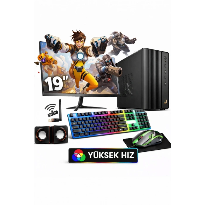 J-TECH Newest i5-3470 8GB 256GB SSD 19” Masaüstü Bilgisayar