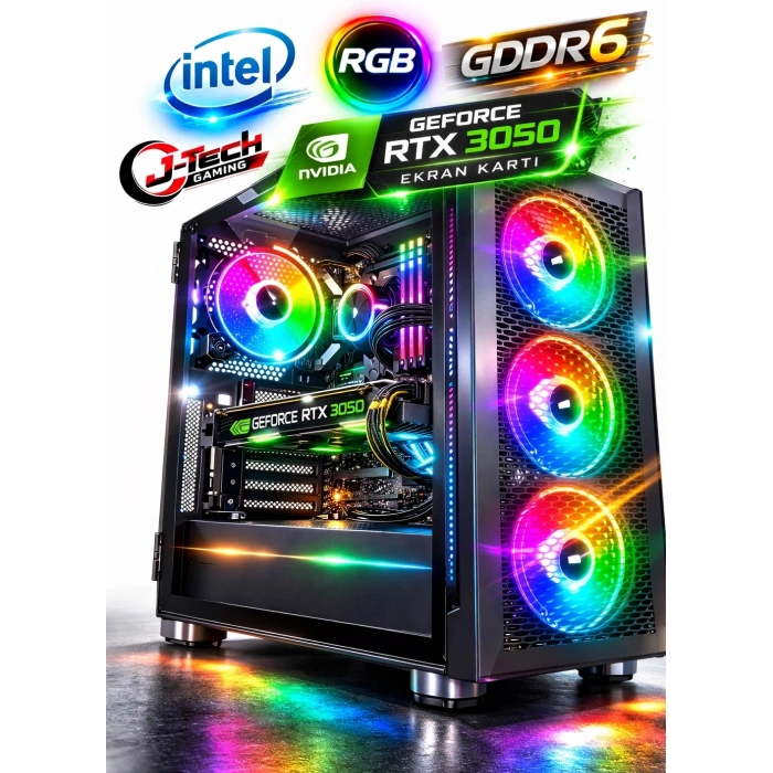 J-TECH StormX i5 6500TE 16GB RAM 256GB SSD RTX3050 Gaming PC