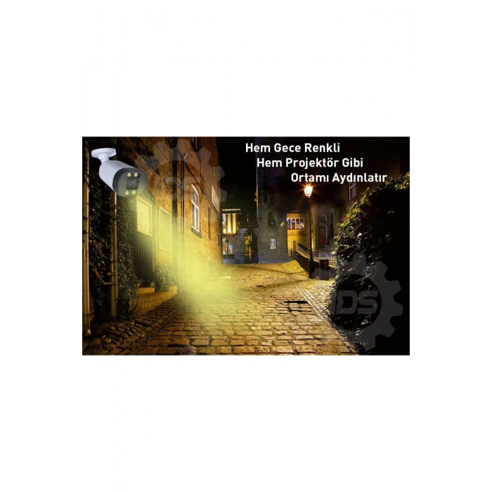 J-TECH 3060 5MP 6 LED SONY LENS Gece Renkli Warm Light 1080P AHD Güvenlik Kamera