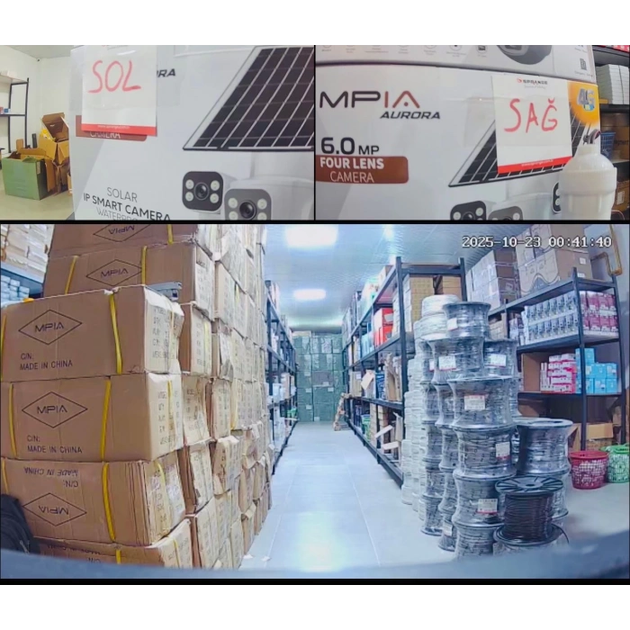 MPIA Aurora 3 Kameralı 4G 6MP 4K Sim Kart Hediye Güneş Panel 4 Lens Solar 12000mAH Alarmlı Mikrofon 360 PTZ Türkçe Uygulama Güvenlik Kamera