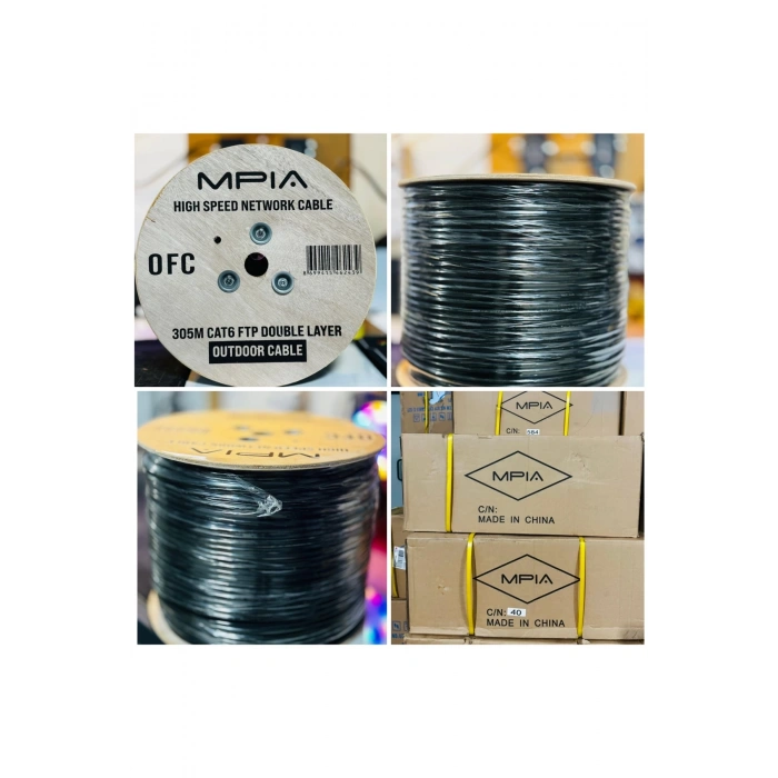 MPIA NC-1 Outdoor 305 Metre CAT6 FTP Dört Katmanlı Dış Ortam Network İnternet Kablosu