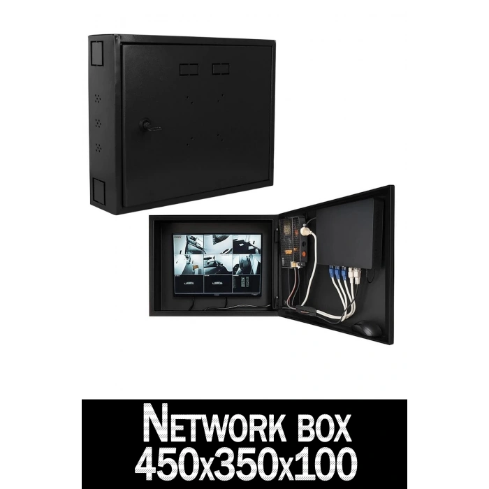 Network BOX 450X350X100 Metal DVR NVR Monitör Kabin Pano