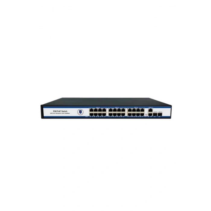 NVC-PSE2422G 24 Port 2*10/100/1000Mbps PoE Switch 2 Uplink - 24 Port PoE Switch 300W Watt