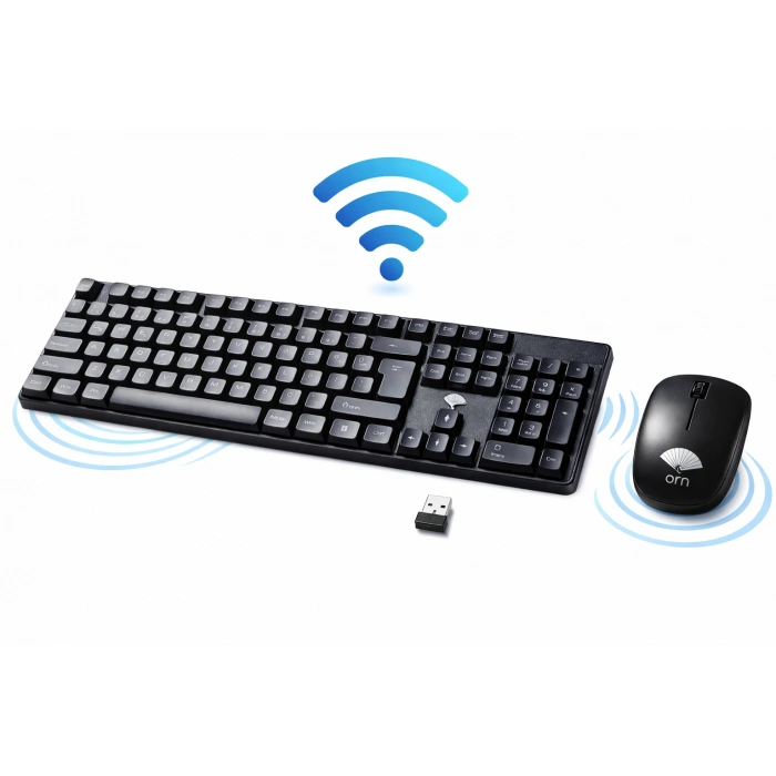 Orn CS700 Kablosuz Türkçe Siyah Q Klavye ve Mouse Set