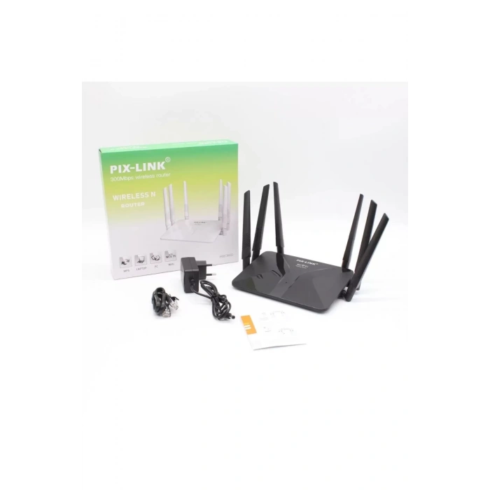 PiX-LiNK LV-WR50Q 300Mbps 6 Anten Wireless-N Wireless Internet Ap Home WiFi Router