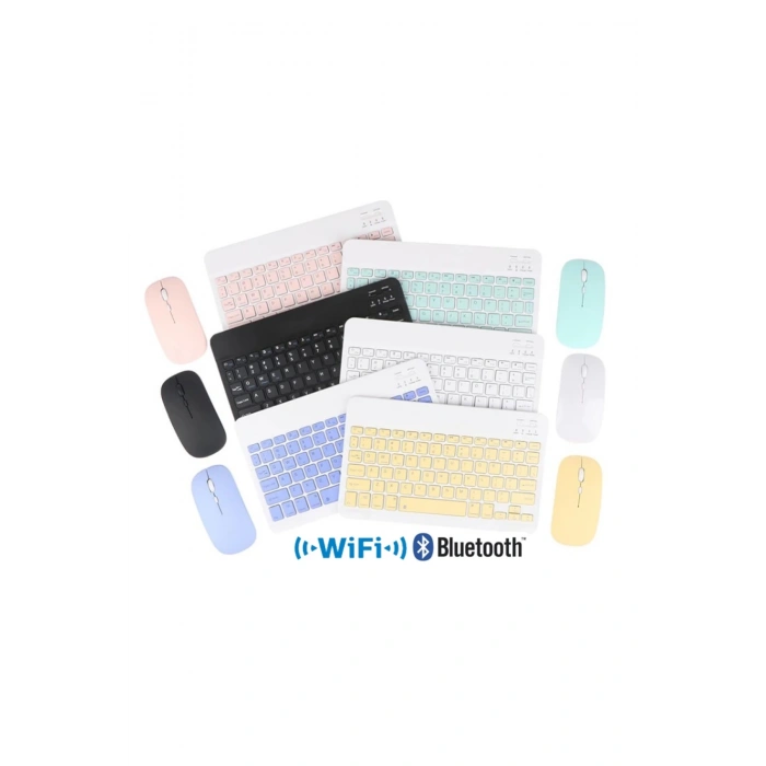Platoon PL-388 Kablosuz Bluetooth Şarjlı Q Klavye Mouse Kit Mouse Türkçe