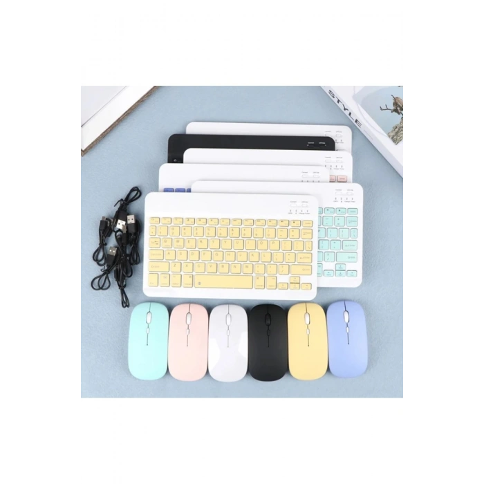 Platoon PL-388 Kablosuz Bluetooth Şarjlı Q Klavye Mouse Kit Mouse Türkçe