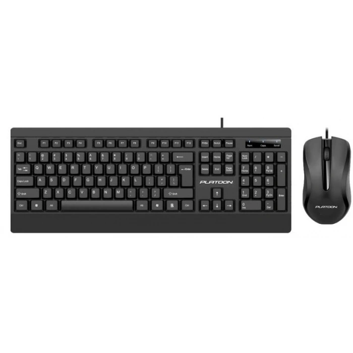 Platoon PL-358 Business Türkçe Siyah Q Kablolu Klavye ve Mouse Set