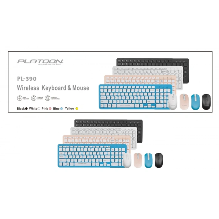 Platoon PL-390 Kablosuz Wireless Klavye Mouse Set