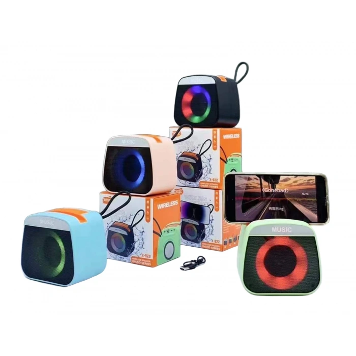 Platoon PL-4451 SD USB Girişli Bluetooth RGB Işıklı Taşınabilir Kablosuz Hoparlör