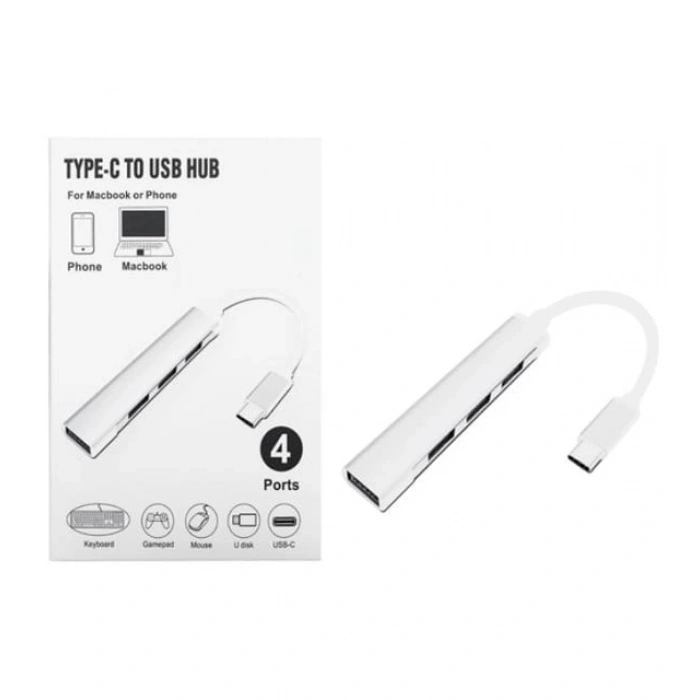 Platoon PL-5555 Type-C 4 Port Usb 3.0 Laptop Telefon Uyumlu Çoklayıcı Hub