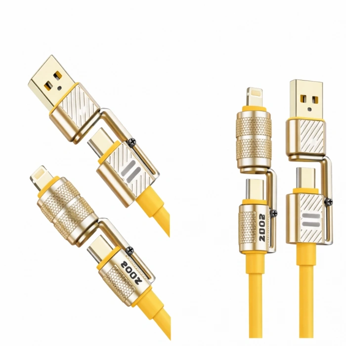 Platoon PL-8631 4in1 Hızlı Şarj ve Data Kablosu Type-C / Lightning / Micro USB