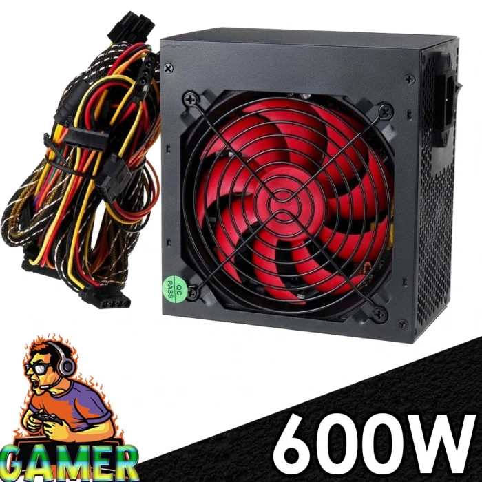 Platoon PL-9264 600W Gaming Pc Power Supply 12cm Geniş Fan Güç Kaynağı