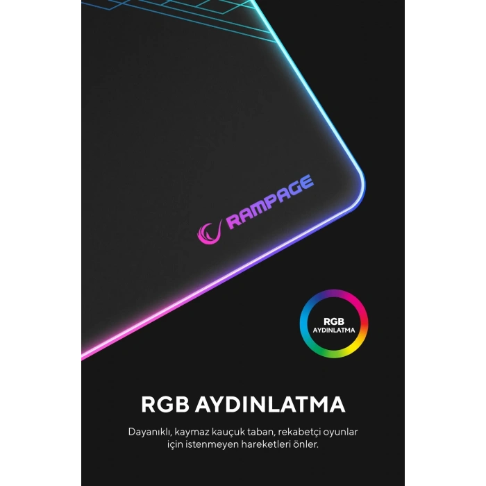 Rampage MP-13 360x260x5mm RGB Oyuncu Gamer Mouse Pad