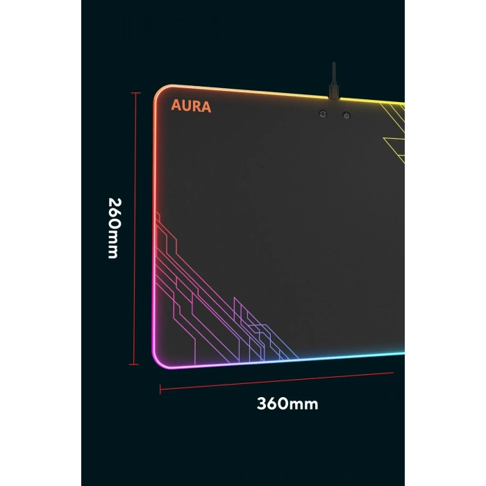 Rampage MP-13 360x260x5mm RGB Oyuncu Gamer Mouse Pad