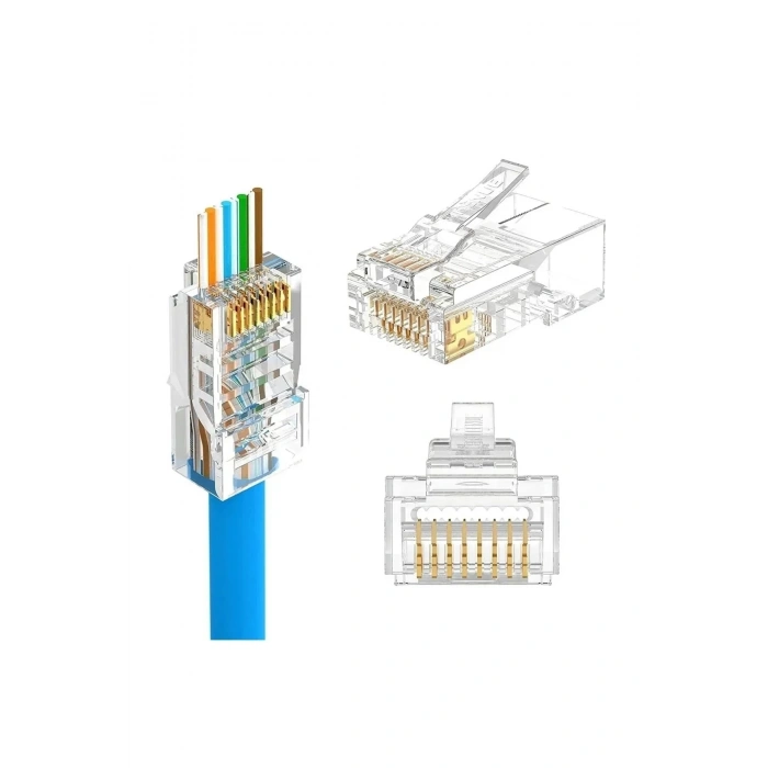 RJ45 PL-6157 Cat6 Yeni Nesil Delikli Jack Konnektör 100 Adet