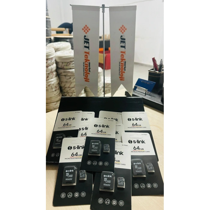 S-link SL-TF264 64 GB Class10 Adaptörlü Micro SD Kart Bellek