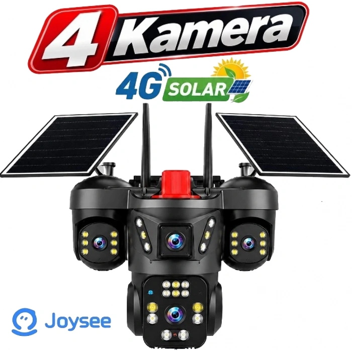 S4 8MP 4 Kameralı 4G Solar Sim Kartlı PTZ IP Sesli Akıllı Güvenlik Kamera ( 4x2MP )