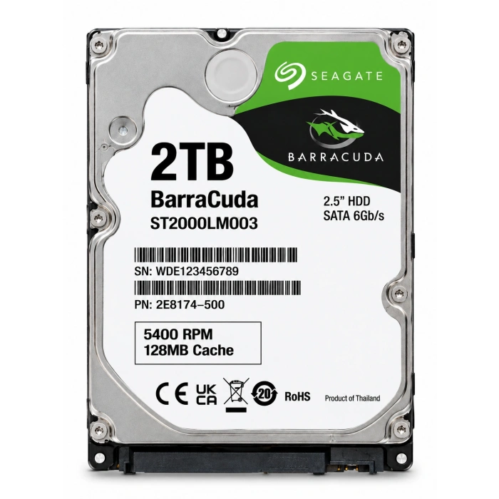 Seagate 2TB 2.5 SATA Güvenlik Kamera Kayıt Harddisk 5400RPM ST2000LM003