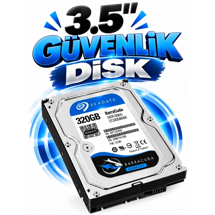 Seagate 320GB 8MB Sata 3Gb/s Harddisk Güvenlik Disk