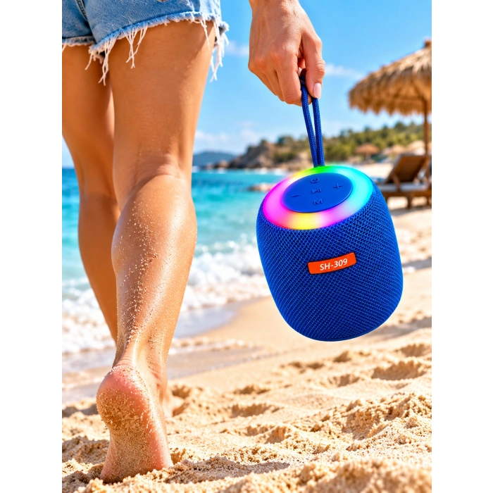 SH-309 USB TF Aux Girişi Bluetooth 5.0 RGB Hoparlör