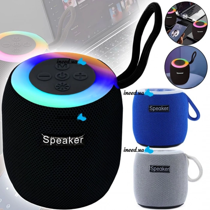 SH-309 USB TF Aux Girişi Bluetooth 5.0 RGB Hoparlör