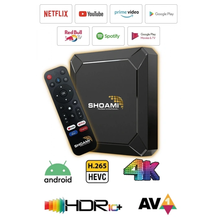 Shoami SH-SB3 4K 4GB/64GB Mediabox Sesli Komut Kumanda Android Hd Tv Box Mybox Netflix Youtube