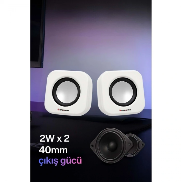 Sprange PN99 Usb PC Hoparlör Subwoofer 2W*2 Ses Sistemi 2.0
