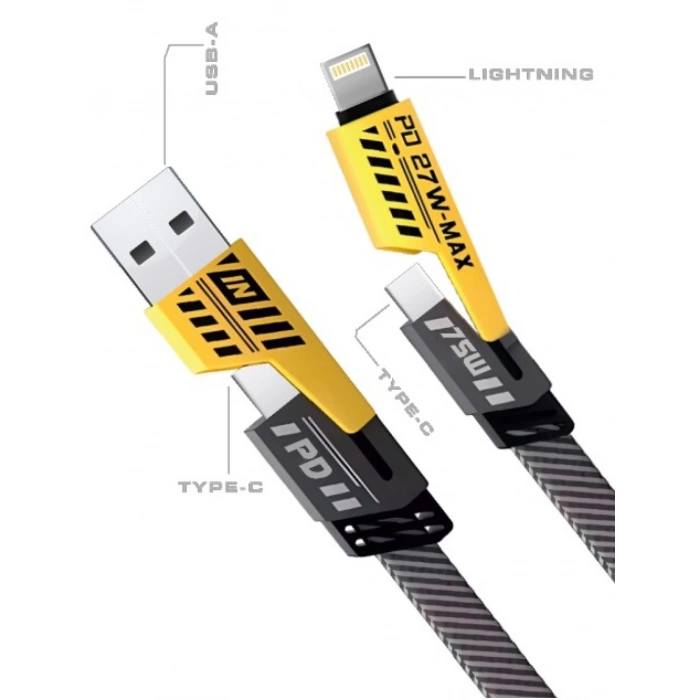 Sprange SR-C75 75W 4IN1 Android - iOS TYPE-C Lightning Hızlı Şarj 1 Metre Kablo