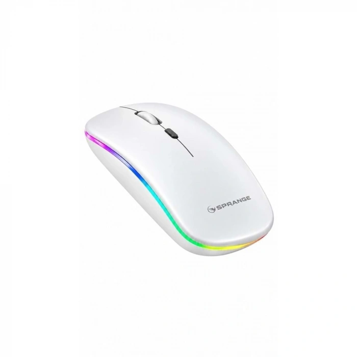 Sprange SR-M1 800/1200/1600dpi TYPE-C Bluetooth Wireless Şarjlı Kablosuz Mouse Beyaz