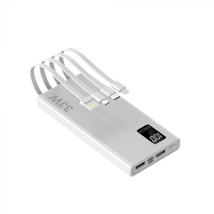 Sprange SR-P29 20000mAh 2xUSB 3in1 USB 33W-PD LCD Ekran Dual El Feneri Micro-Type-C Kılıf Hediye