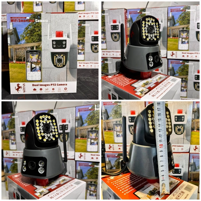 WBP-346 O-KAM PRO APP 4MP Çift Kamera Sirenli PTZ Kablosuz Wifi IP Sesli Kamera