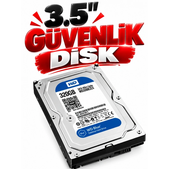 WD Blue 320GB 8MB Sata 3Gb/s Harddisk Güvenlik Disk WD3200LPVT
