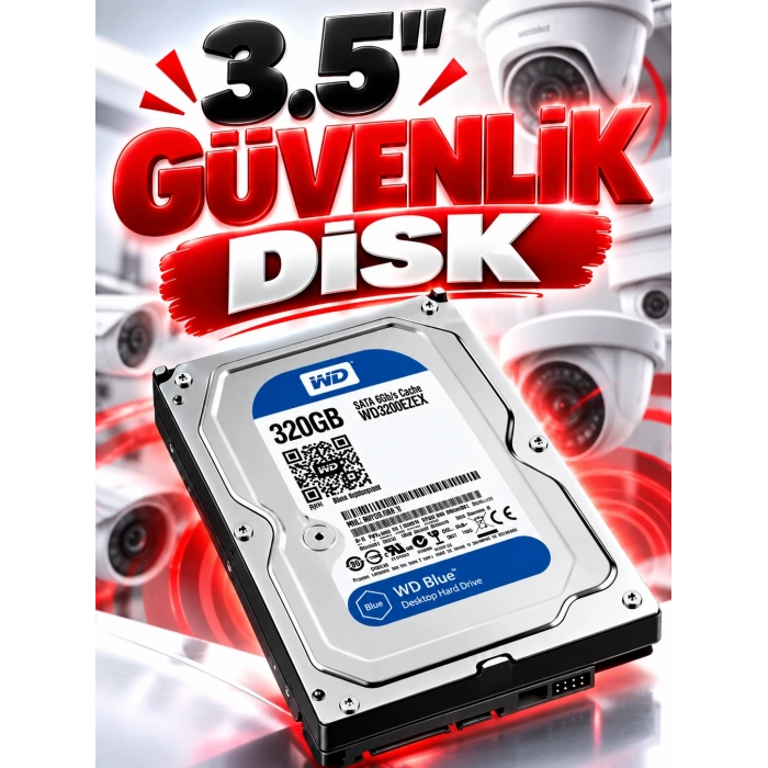 WD Blue 320GB 8MB Sata 3Gb/s Harddisk Güvenlik Disk WD3200LPVT
