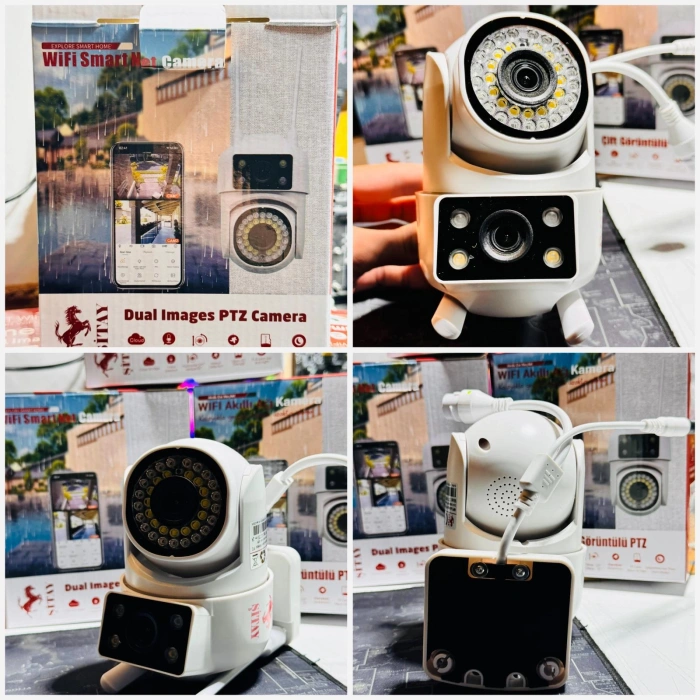 WSP-345 O-KAM PRO APP 4MP Çift Kamera PTZ Kablosuz Wifi IP Sesli Kamera