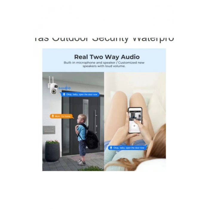 WSP-345 O-KAM PRO APP 4MP Çift Kamera PTZ Kablosuz Wifi IP Sesli Kamera