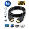 1.5 Metre 1080P HDMI Kablo TV Bilgisayar Uydu Projeksiyon Full HD Görüntü Ses Aktarma Kablosu