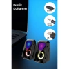 Sprange SR-PN785 2.0 RGB Işıklı Multimedia 5V 3W*2 Gaming Oyuncu Speaker -Siyah